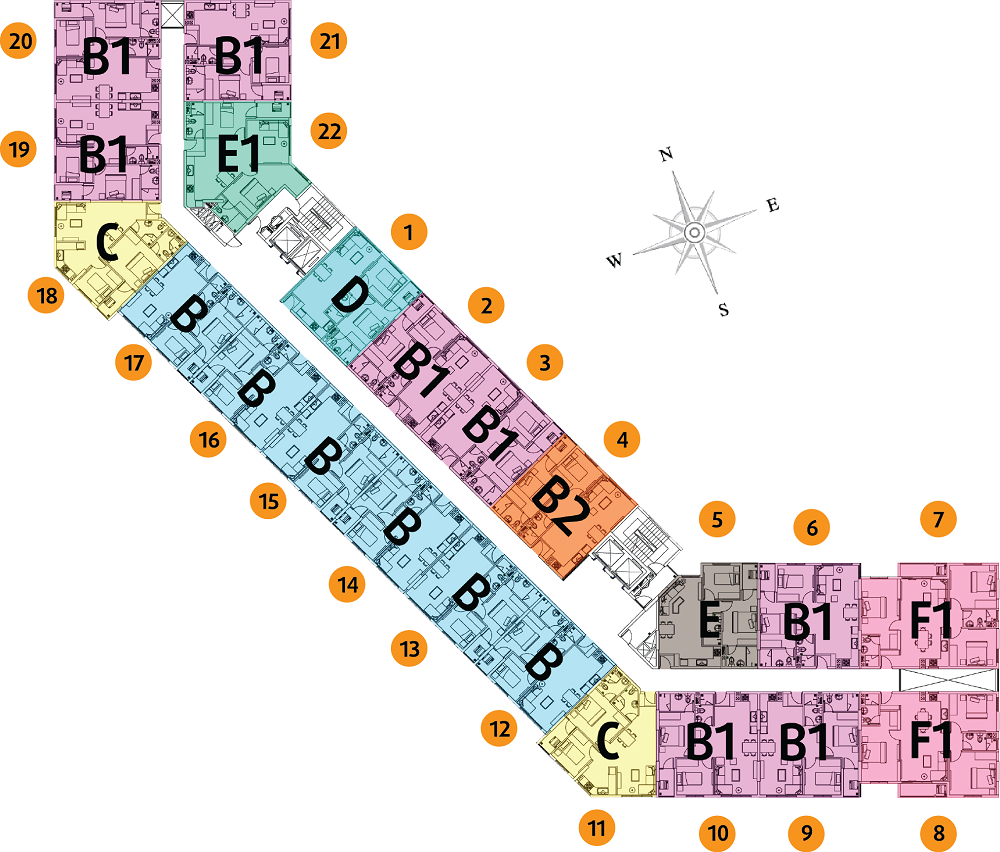Mặt bằng Block B1