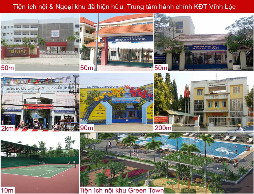 Tiện ích ngoại khu Green Town